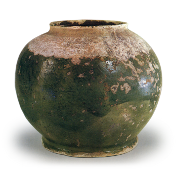 绿釉壶