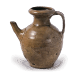 瀬戸铁釉印花卉花瓶