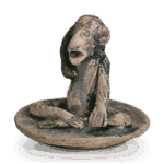 瀬戸灰釉猴钮盖