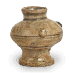 瀬戸灰釉印花花卉壺