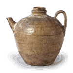瀬戸灰釉手绘水壶