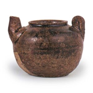 瀬戸铁釉手绘水壶