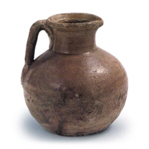 瀬戸灰釉提把小罐