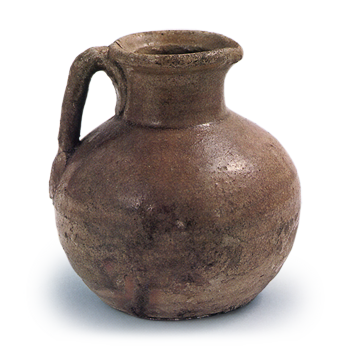 瀬戸灰釉提把小罐