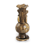 瀬戸铁釉印花花卉花瓶