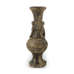 瀬戸铁釉印花花卉花瓶