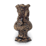 瀬戸铁釉印花花卉花瓶