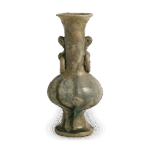 瀬戸灰釉印花花卉花瓶