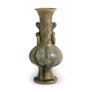 瀬戸灰釉印花花卉花瓶