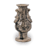 瀬戸铁釉印花花卉花瓶