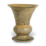 瀬戸灰釉花卉纹花瓶