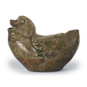 瀬戸灰釉鸟形水滴