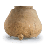 瀬戸灰釉三足瓶