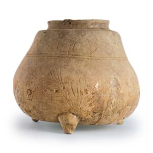 瀬戸灰釉三足瓶