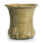 瀬戸灰釉圆柱形容器