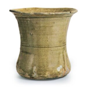 瀬戸灰釉圆柱形容器