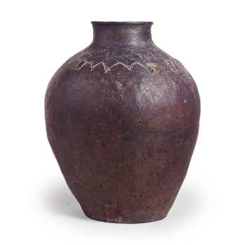 越前波浪纹四耳罐