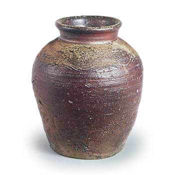 备前 梳目波纹纹壶