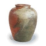 备前 梳目波纹纹壶