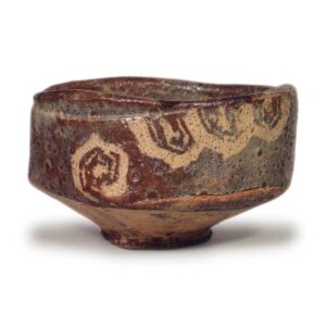 鼠志野茶碗 铭峰红叶