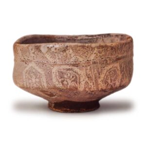 鼠志野茶碗 铭山端