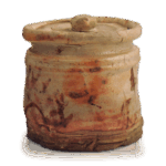 志野矢筈口水指