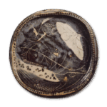 鼠志野莲文平鉢