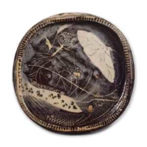 鼠志野莲文平鉢