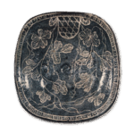 鼠志野葡萄纹大鉢