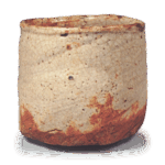 练志野筒茶碗 铭大阿古拉