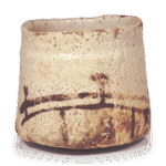 志野桥文茶碗 铭桥姬