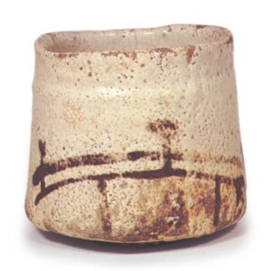 志野桥文茶碗 铭桥姬