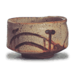 志野桥纹茶碗 铭住吉