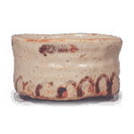 志野莲瓣纹茶碗