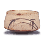 志野桥文茶碗 铭晓