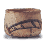 志野桥文茶碗 铭武藏坊