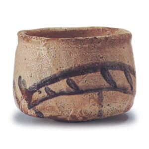 志野桥文茶碗 铭武藏坊