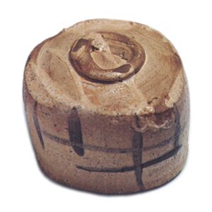 志野桥文茶碗 铭武藏坊