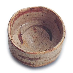 志野花纹茶碗 铭浪花