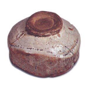 鼠志野檜垣纹茶碗