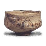 志野龟甲纹茶碗