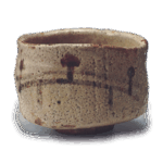 志野桥纹茶碗