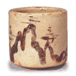 志野山水纹香炉