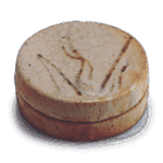 志野草文一文字香合