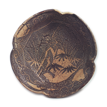 鼠志野木瓜形大鉢