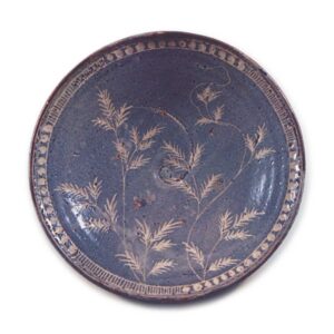 鼠志野草纹大鉢