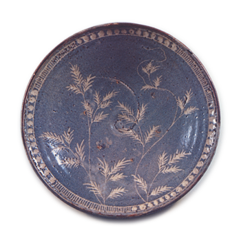 鼠志野草纹大鉢