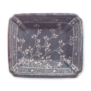 鼠志野草纹额盘