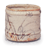 志野笼目草花纹向付