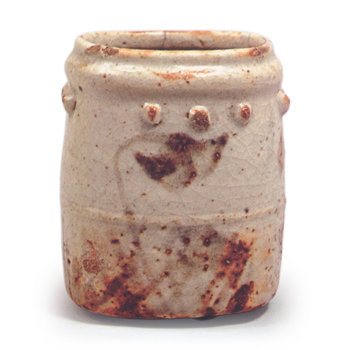 志野草花纹向付